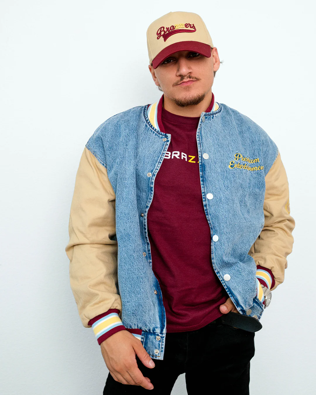 Denim Letterman Jacket - Image 10