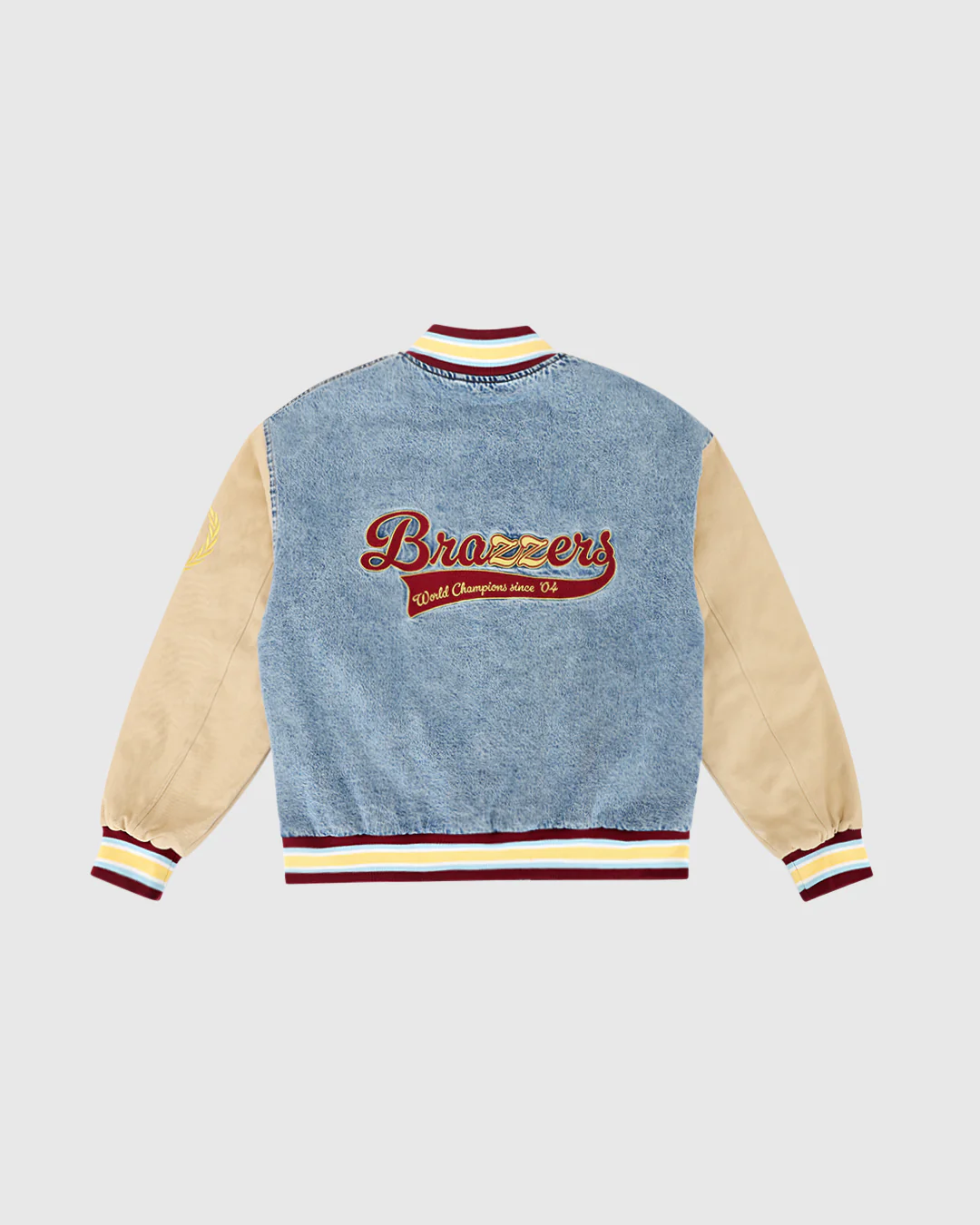 Denim Letterman Jacket - Image 3