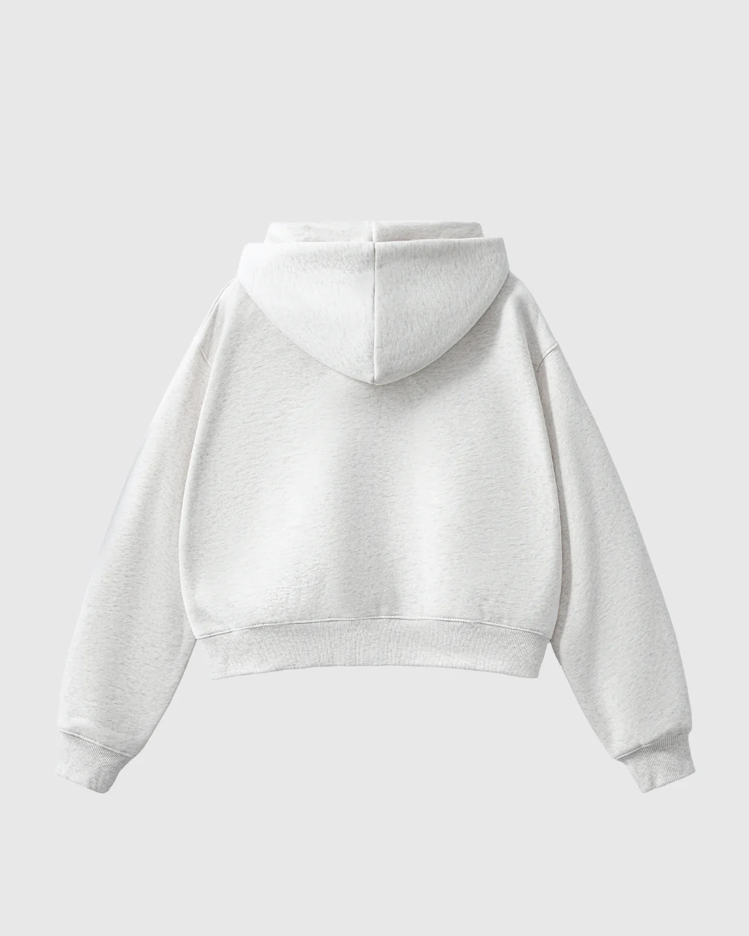 Women's Fleeced Zip-Up Cropped Hoodie - Image 3