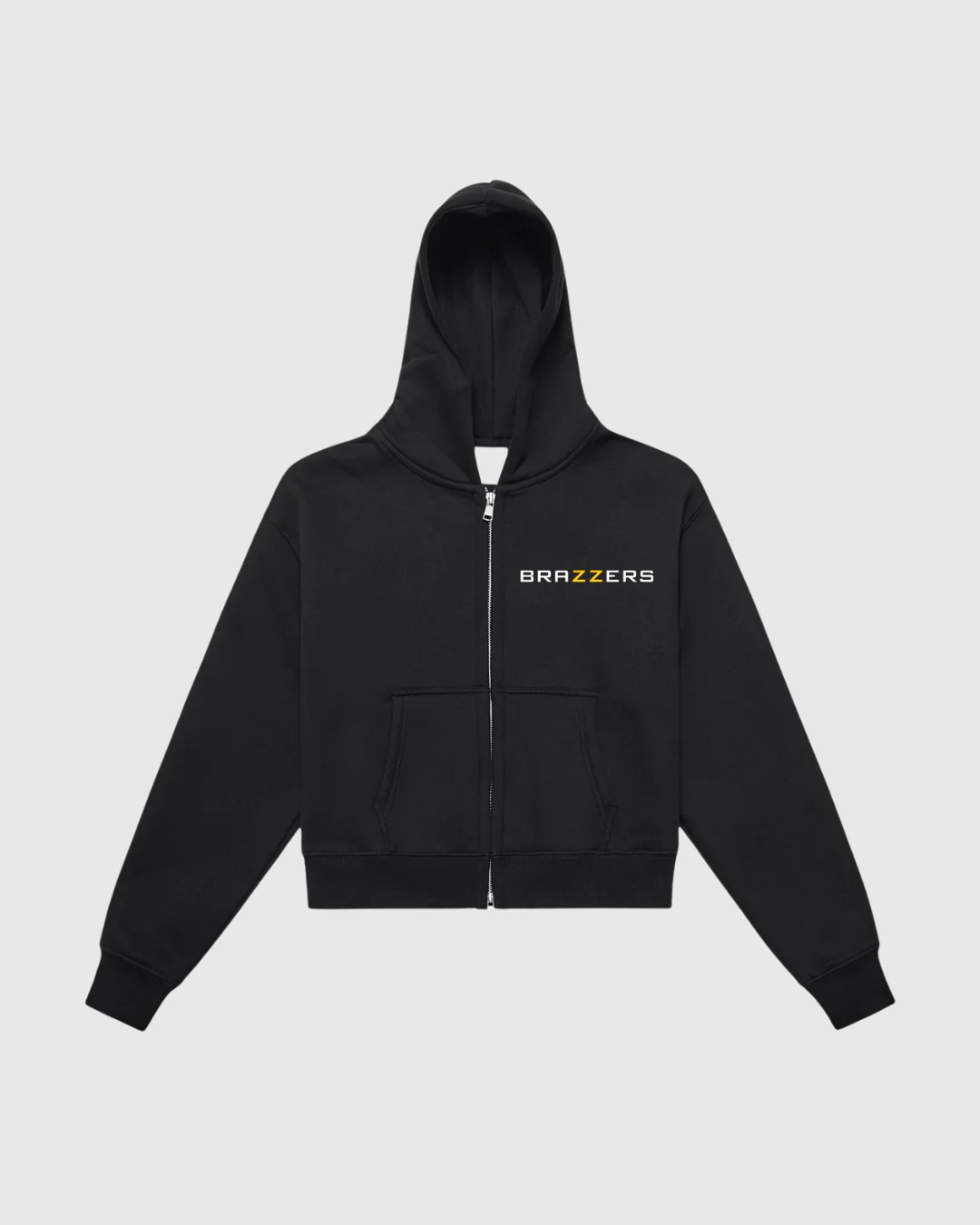 Women's Fleeced Zip-Up Cropped Hoodie - Image 4