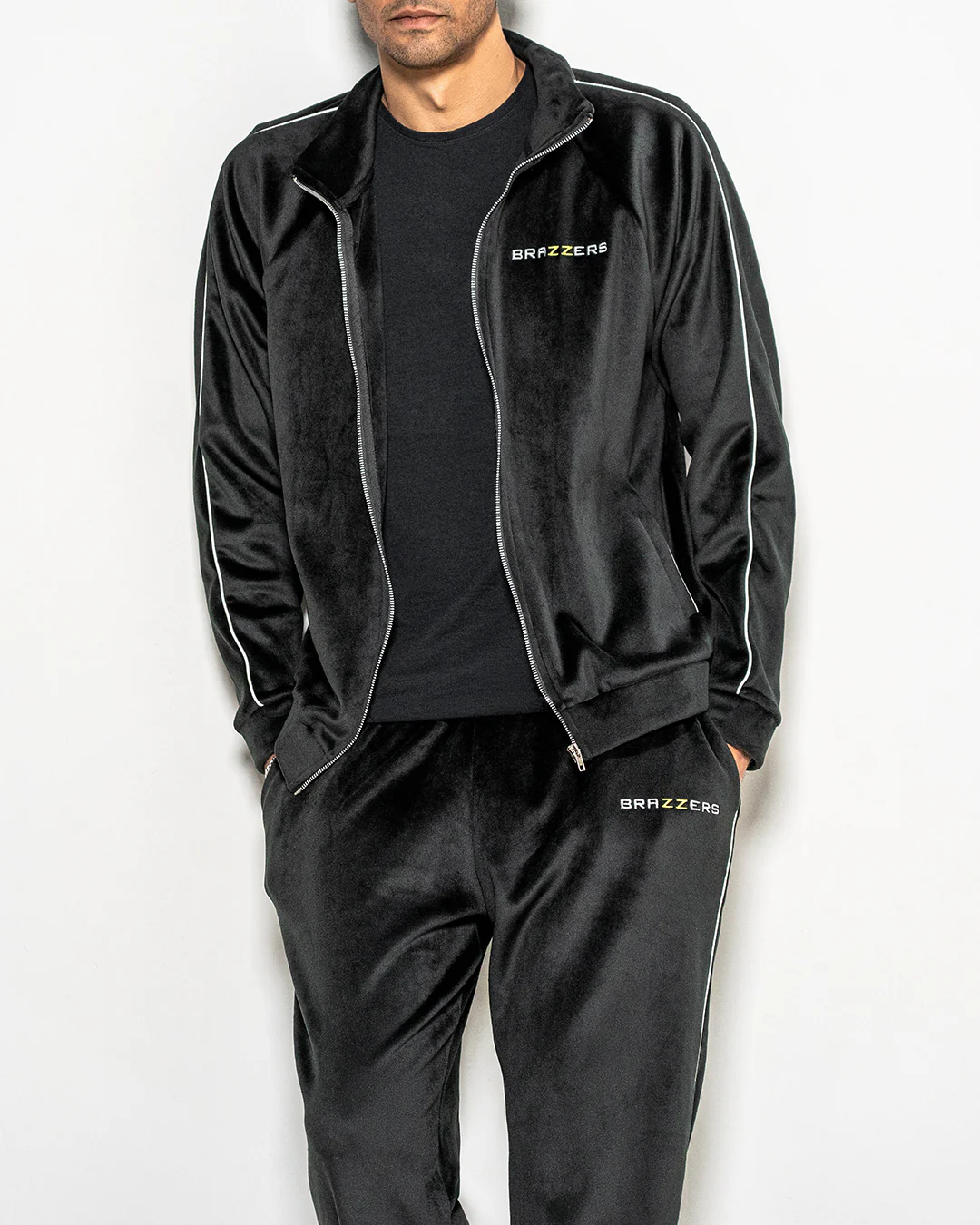 Double Face Velvet Zip-Up Jacket - Image 7