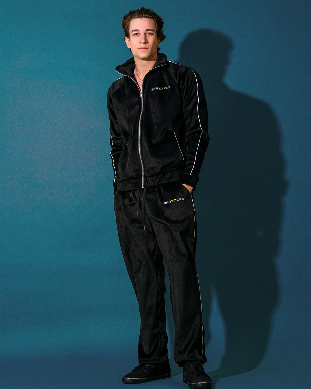 Double Face Velvet Zip-Up Jacket - Image 5