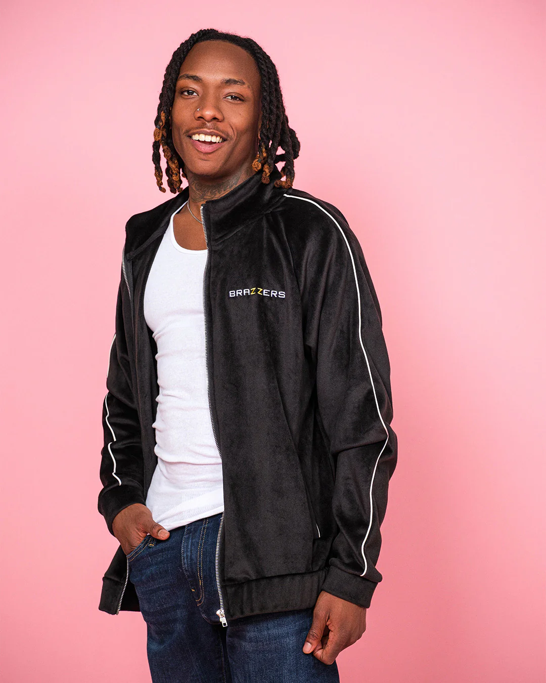 Double Face Velvet Zip-Up Jacket - Image 10