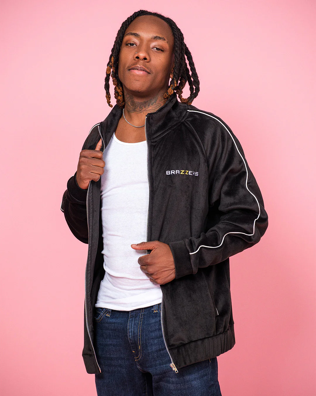 Double Face Velvet Zip-Up Jacket - Image 11